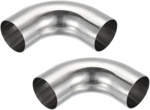 Vista 13 de PATIKIL Codo de 90 grados con curvatura de mandril, codo de escape de 1 pulgada OD de acero, conector de tubería de escape 304 de acero inoxidable