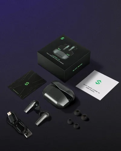 Vista 8 de Black Shark Auriculares inalámbricos para juegos con funda de carga, auriculares estéreo de alta fidelidad con micrófono de cancelación de ruido