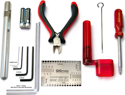 Vista 3 de GIGmate Kit de herramientas para guitarra y organizador de cuerdas - Regalos para guitarra