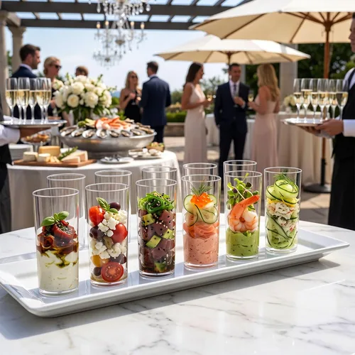 Vista 3 de Restaurantware Vasos de postre de 5 onzas, 100 vasos de cóctel de plástico desechables, duraderos y sostenibles, de plástico transparente