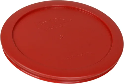 Vista 3 de Pyrex 7201-PC Tapas de repuesto para almacenamiento de alimentos de 4 tazas, color rojo amapola (paquete de 2) - Fabricado en EE. UU