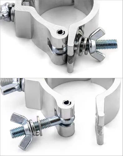 Vista 4 de QWORK Abrazadera de luz de escenario, paquete de 20 abrazaderas de iluminación de aleación de aluminio de alta resistencia de 2 pulgadas, capacidad