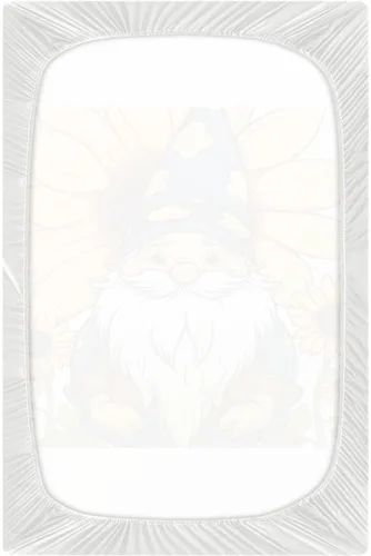 Vista 3 de Fitted Crib Sheets Gnome Sunflower Mini Crib Sheets for Boy & Girl Toddler Mattress Sheets Playard Sheet 21216284