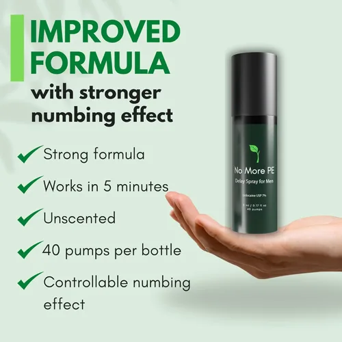 Vista 3 de Spray de retraso dessensibilizante para hombres 5 ml (40 bombeos), spray de control de clímax sin fragancia con efecto de adormecimiento mejorado