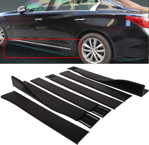 Vista 22 de SCITOO Alerón delantero para parachoques con borde para Hyundai Elantra 2017-2018, color negro brillante