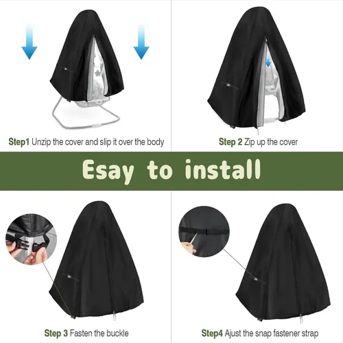 Vista 6 de Funda para columpio de bebé, columpios para bebés, fundas compatibles con Graco Swing, fundas eléctricas para columpio con cremallera