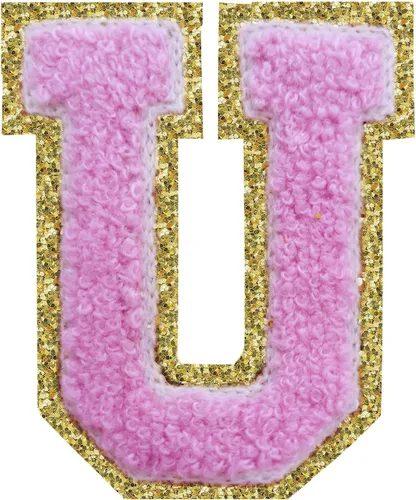Vista 131 de 3Pcs Letter Patches Varsity Glitters Chenille,SPRT Iron on Blue Letter Patch,Alphabet Cloth Patch for Team Costume Decoration 3.1in Height S