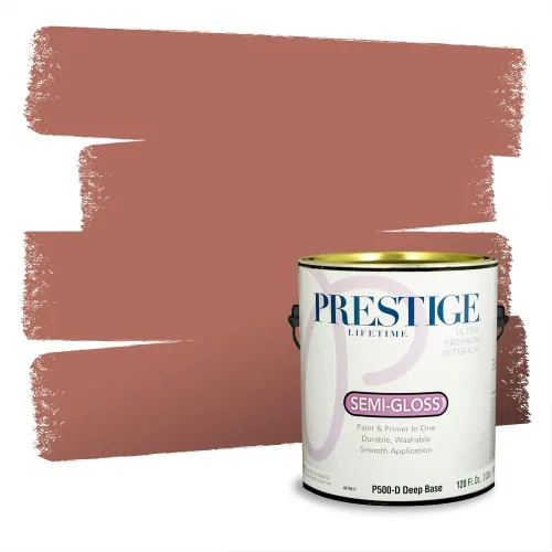 Vista 747 de Prestige Paints Pintura exterior e imprimación en uno, 1 galón, plano, coincidencia comparable de Valspar* Amber Rose*