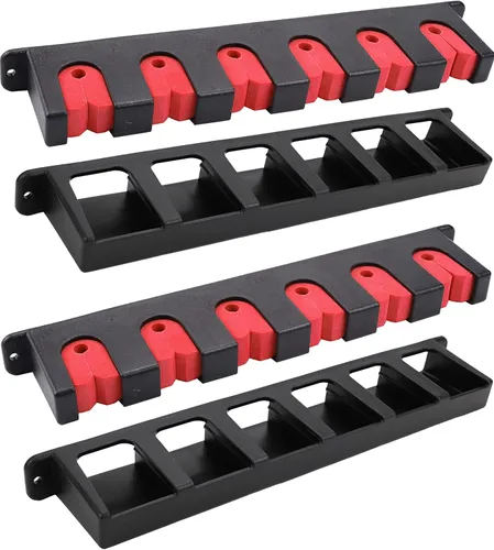 Vista 16 de Soportes Horizontales para Cañas de Pescar Estante para Cañas para Barco Garaje Pared Almacenamiento de Cañas de Pescar - 1 Par, Negro