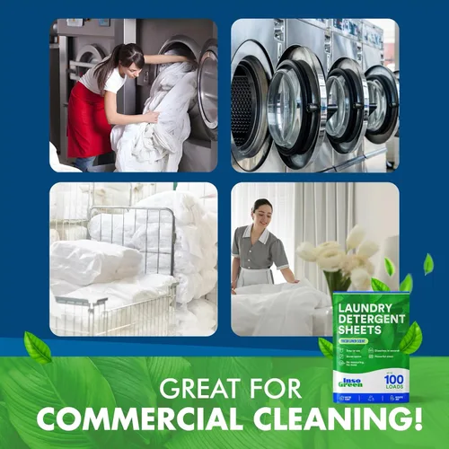 Vista 7 de Detergente para ropa sucia (100 cargas) – Hojas de detergente ecológico para ropa – Cero jarras de plástico para lavadora – Sin desorden y ahorro