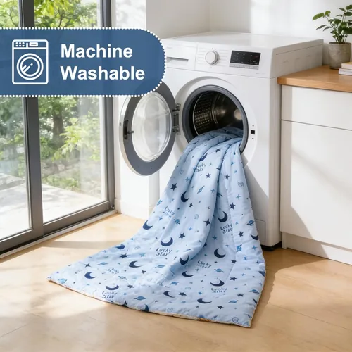 Vista 9 de A Nice Night Juego de ropa de cama con estampado 3D de galaxia, espacio exterior, estrellas y lunas, 6 piezas, decoración de habitación para niños