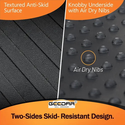 Vista 5 de GEEDAR Alfombrilla de Goma para Cama de Servicio Pesado para Chevy Silverado/GMC Sierra 1500 2019-2026, Accesorios para Cama de Vehículo de 5'8