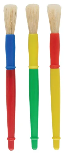 Vista 2 de Creativity Street Chubby 76182 - Juego de pinceles de pintura con mango de plástico de fácil agarre, 1/2 x 7 pulgadas, varios colores, juego de 30