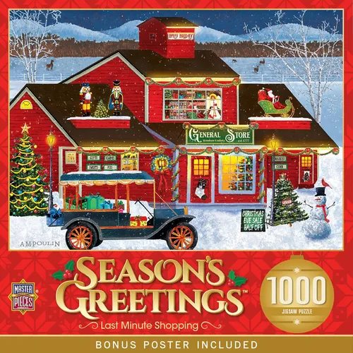 Vista 9 de MasterPieces Rompecabezas de Navidad de 1000 piezas, granja de árboles navideños, 19.25 x 26.75 pulgadas