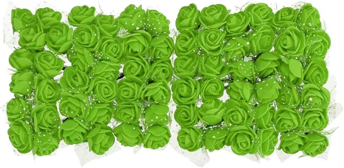 Vista 9 de MECCANIXITY Cabezas de rosas artificiales, mini flores sintéticas negras de 0.8 a 1 pulgada para manualidades, decoración de bodas y fiestas