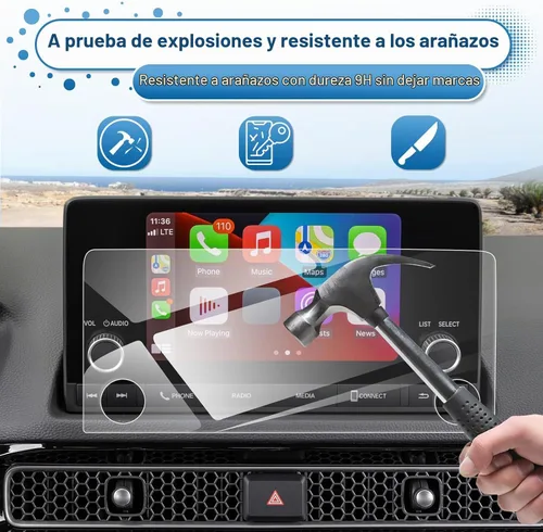 Vista 5 de Protector de pantalla Civic 2022-2025 2026 para Honda Civic (LX/EX/EX-L/Sport/Sport Hybrid) Pantalla táctil de 7 pulgadas, vidrio templado 9H 2023