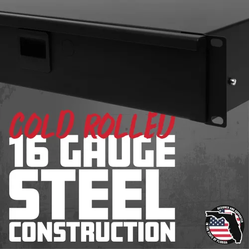 Vista 5 de Gator Rackworks GRW-DRWSH3 - Cajón de montaje en rack de 3U con cerradura, 10 pulgadas de profundidad