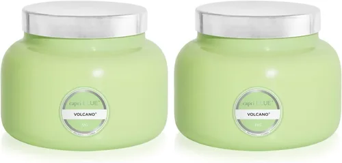 Vista 32 de Capri Blue Volcano Velas perfumadas – Velas en tarro de cristal de lujo para el hogar perfumadas con frutas tropicales y cítricos azucarados, mezcla