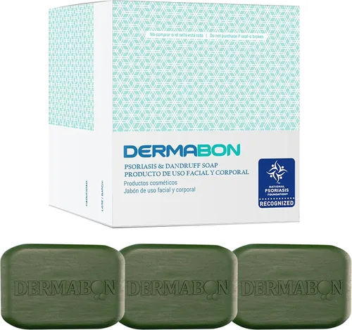 Vista 9 de Barra de jabón Dermabon para el control de la psoriasis, dermatitis y caspa con 2% de alquitrán de hulla como ingrediente activo - 1 paquete
