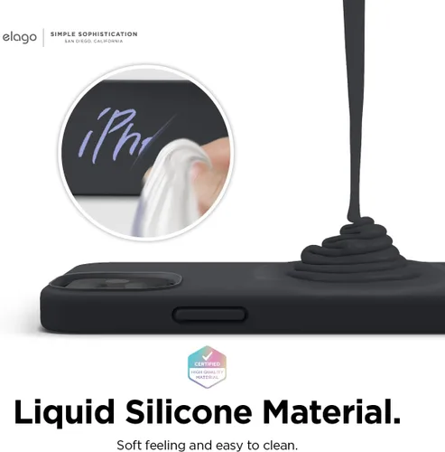 Vista 3 de elago Compatible con Funda para iPhone 12 Mini, Silicona Líquida, Cubierta Protectora de Cuerpo Completo, A Prueba de Golpes, Ajuste Delgado, Forro