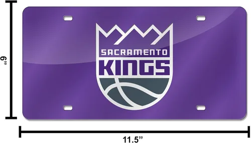 Vista 84 de Rico Industries Placa de matrícula metálica con incrustaciones láser de la NBA