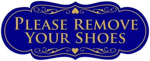 Vista 11 de Por favor, quítese los zapatos - Letrero de diseño