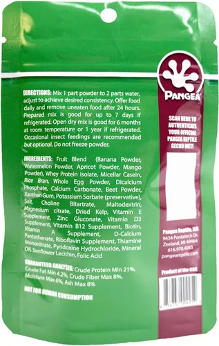 Vista 4 de Pangea Dieta Gecko con Sandía 2 oz
