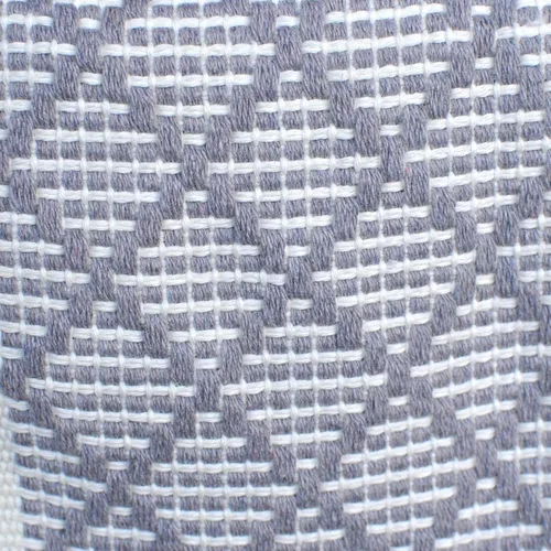 Vista 8 de Funda de almohada lumbar tejida de lujo, color gris/blanco roto, 12 x 20 pulgadas, funda de cojín para patio interior y exterior (una sola pieza)