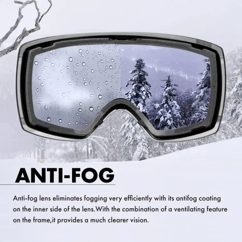 Vista 4 de ZERO TECH BASE Outlet Compatible Replacement Lens for Oakley Airbrake Snow Goggles Mirror type