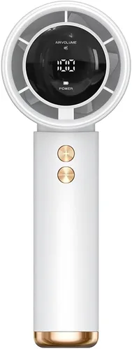 Mini ventilador portátil de mano – USB recargable, ventilador de refrigeración personal silencioso de 100 velocidades, ligero y compacto para Blanco