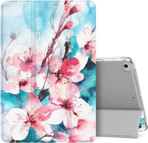 Vista 24 de MoKo Funda para iPad mini 5 2019/Mini 4 2015 (5ta/4ta Generación 7.9 pulgadas), funda delgada y ligera con soporte, con protector traslúcido