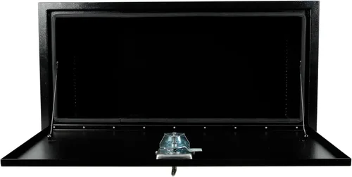 Vista 43 de 24"X18"X18" Black Steel Truck Underbody Flatbox Pickup Tool Box RV ATV Trailer Storage Tools with T-Handle Latch, Job Tool Chest