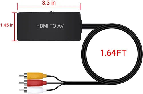 Vista 6 de LVY HDMI to RCA Converter, Composite Video Audio Converter Adapter, HDMI to AV Adapter, Supports PAL/NTSC for Fire Stick and Roku，Blu-Ray, DVD Player