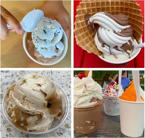 Vista 6 de Recipientes para helados de 32 onzas para hacer en casa, recipientes de helado con tapas de silicona, sin fugas, contenedores reutilizables