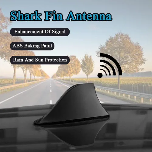 Vista 6 de ASUBHA Cubierta de antena de aleta de tiburón para automóvil, elegante antena de tiburón para decoración de automóvil, cubierta de antena