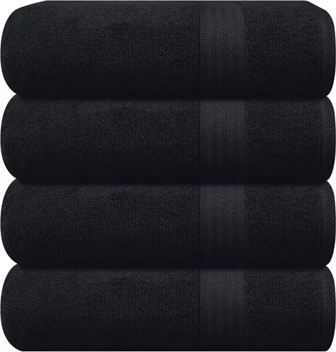 Vista 140 de GLAMBURG Sábana de baño de algodón extra grande premium de 700 GSM 35x70 - 100% algodón peinado - Calidad de hotel y spa de lujo - Duradera