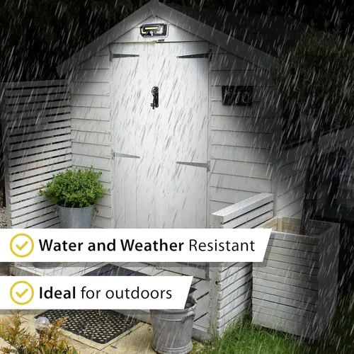 Vista 3 de Bell Howell - Lámpara solar de pared biónico para exteriores con sensor de movimiento (luz blanca, 6500 K)