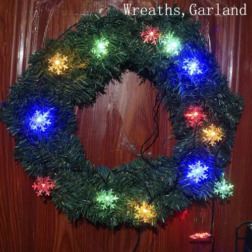Vista 6 de Anfunman Guirnalda de luces solares de copo de nieve de Navidad, 50 luces LED de 30 pies, impermeables, luces de hadas solares de Navidad, 8 modos