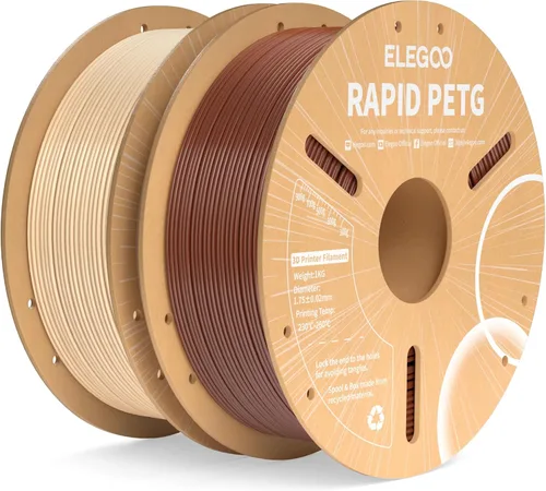 Vista 29 de Elegoo - Filamento PETG Rápido de 1.75 mm, Negro, 3 kg, Alta Velocidad de 600 mm/s, Filamento para Impresora 3D de Alta Precisión Dimensional