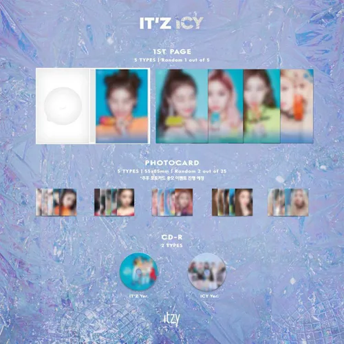 Vista 3 de ITZY 1st Album - ITZ ICY ICY ver CD Photobook Photocards FREE GIFT K-POP Sealed