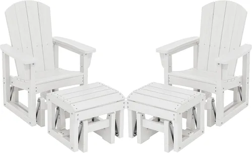 Vista 29 de SERWALL Silla Planeadora para Exteriores, Silla Planeadora de Patio HDPE Balancín Resistente a Todo Clima para Exteriores, Negro