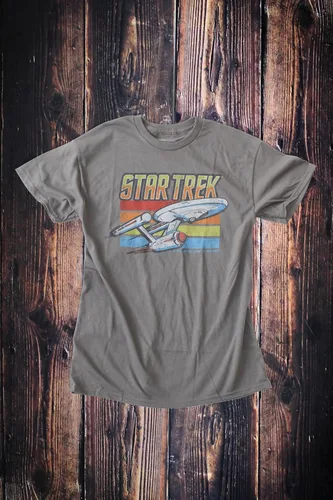 Vista 2 de Star Trek Enterprise Starship - Camiseta desgastada para hombre