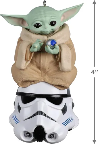 Vista 5 de Hallmark – Adorno navideño de recuerdo, edición Star Wars de 2021: The Mandalorian: The Child