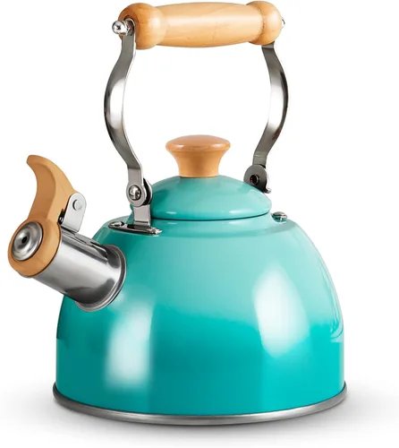 Vista 15 de ROCKURWOK - Hervidor de Té, Tetera con Mango Ergonómico de Toque Frío, Tetera de Acero Inoxidable de Grado Alimentario, Hervidor de Té para Estufa