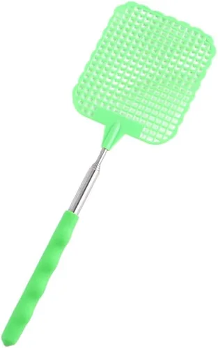 Vista 13 de Matamoscas extensible telescópico de plástico matamoscas matamoscas manual matamoscas de plástico resistente para interiores y exteriores (negro)