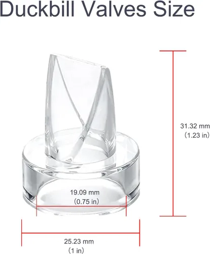 Vista 2 de SKYWOT Paquete de 6 válvulas de pico de pato para extractor de leche portátil, accesorios manos libres, válvulas universales de pico de pato, etc.