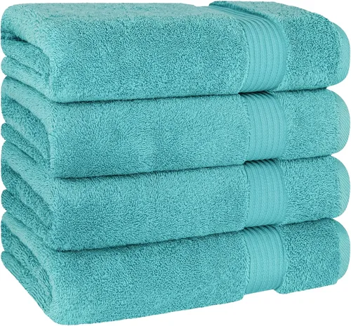 Vista 216 de Cotton Paradise 100% Cotton Turkish Washcloth Set for Bathroom, 4 Piece Soft Absorbent Small Hand Face Towels Wash Rags, Lilac