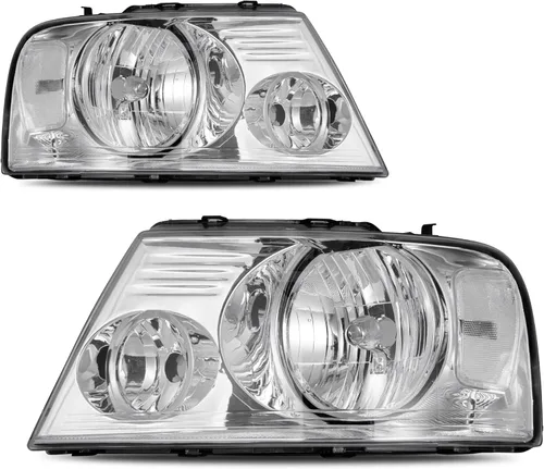 Vista 16 de oEdRo Conjunto de faros delanteros compatible con faros delanteros Accord 2003-2007, faro con carcasa cromada, reflectores ámbar, luces delanteras