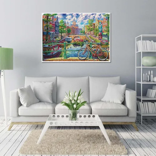 Vista 2 de Rompecabezas de 1000 piezas para adultos, 1000 piezas, juguetes educativos del canal de Ámsterdam, rompecabezas de decoración familiar