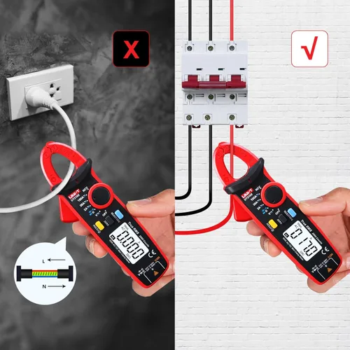 Vista 3 de UNI-T UT210e Medidor de Pinza Digital AC DC Amperímetro Multímetro de Pinza True RMS 2000 Cuentas Voltímetro Probador de Continuidad Capacitor